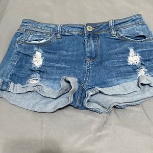 Mis rise medium wash Jean short
